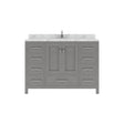 Virtu USA Caroline Avenue 48" Single Bath Vanity with White Quartz Top and Round Sink - Luxe Bathroom Vanities