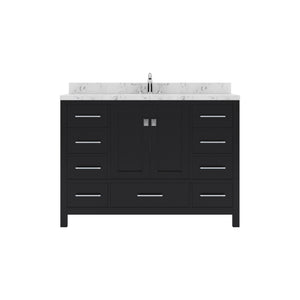 Virtu USA Caroline Avenue 48" Single Bath Vanity with White Quartz Top and Square Sink - Luxe Bathroom Vanities