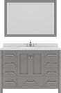 Virtu USA Caroline Avenue 48" Single Bath Vanity with Dazzle White Top and Round Sink with Mirror - Luxe Bathroom Vanities Luxury Bathroom Fixtures Bathroom Furniture