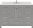 Virtu USA Caroline Avenue 48" Single Bath Vanity with Dazzle White Top and Square Sink - Luxe Bathroom Vanities