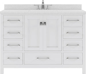 Virtu USA Caroline Avenue 48" Single Bath Vanity with Dazzle White Top and Square Sink - Luxe Bathroom Vanities