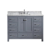 Virtu USA Caroline Avenue 48" Single Bath Vanity with Marble Top and Square Sink - Luxe Bathroom Vanities