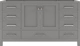 Virtu USA Caroline Avenue 60" Single Cabinet in White - Luxe Bathroom Vanities