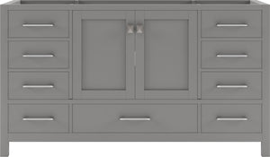 Virtu USA Caroline Avenue 60" Single Cabinet in White - Luxe Bathroom Vanities