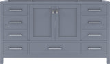 Virtu USA Caroline Avenue 60" Single Cabinet in White - Luxe Bathroom Vanities