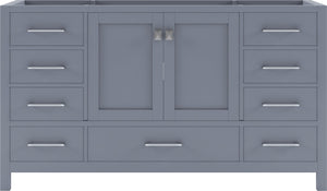 Virtu USA Caroline Avenue 60" Single Cabinet in White - Luxe Bathroom Vanities