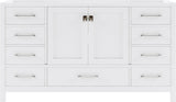 Virtu USA Caroline Avenue 60" Single Cabinet in White - Luxe Bathroom Vanities