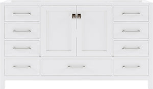 Virtu USA Caroline Avenue 60" Single Cabinet in White - Luxe Bathroom Vanities