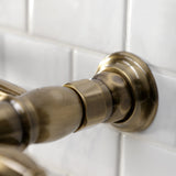 Heritage GS1243AL Wall Mount Pull-Down Sprayer Kitchen Faucet, Antique Brass