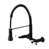 Heritage GS1245PL Wall Mount Pull-Down Sprayer Kitchen Faucet, Oil Rubbed Bronze