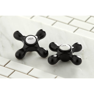 Heritage GS1270AX Two-Handle 2-Hole Deck Mount Pull-Down Sprayer Kitchen Faucet, Matte Black