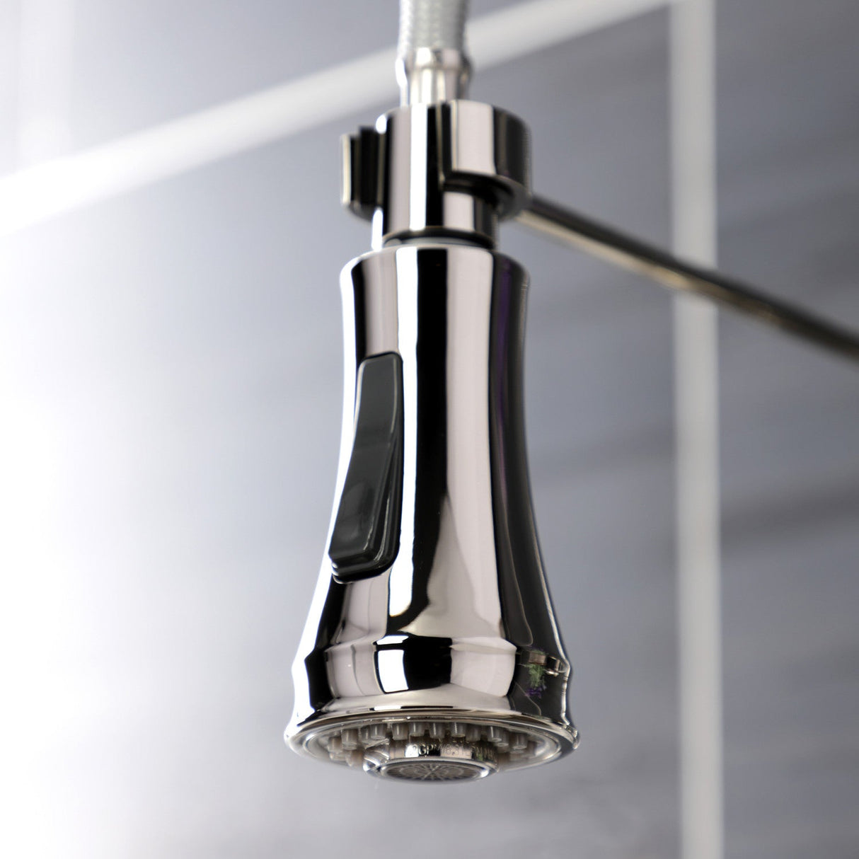 Heritage GS1276PX Two-Handle 2-Hole Deck Mount Pull-Down Sprayer Kitchen Faucet, Polished Nickel