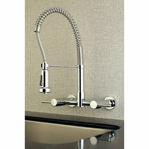 Concord GS8181DL Two-Handle 2-Hole Wall Mount Pull-Down Sprayer Kitchen Faucet, Polished Chrome