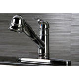 Eden GSC7571WEL Single-Handle 1-or-3 Hole Deck Mount Pull-Out Sprayer Kitchen Faucet, Polished Chrome