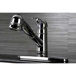 Eden GSC7571WEL Single-Handle 1-or-3 Hole Deck Mount Pull-Out Sprayer Kitchen Faucet, Polished Chrome