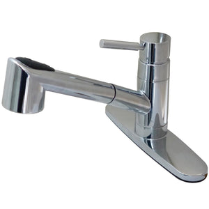 Wilshire GSC8571WDL Single-Handle 1-or-3 Hole Deck Mount Pull-Out Sprayer Kitchen Faucet, Polished Chrome