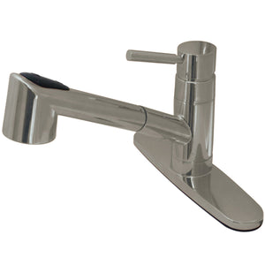 Wilshire GSC8578WDL Single-Handle 1-or-3 Hole Deck Mount Pull-Out Sprayer Kitchen Faucet, Brushed Nickel