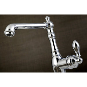 American Classic GSY7201ACLBS Single-Handle 2-or-4 Hole Deck Mount Kitchen Faucet with Brass Sprayer, Polished Chrome
