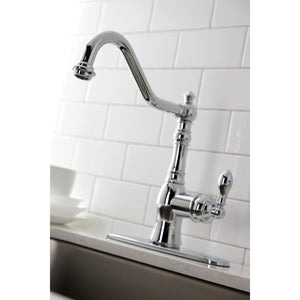American Classic GSY7701ACLBS Single-Handle 2-or-4 Hole Deck Mount Kitchen Faucet with Brass Sprayer, Polished Chrome
