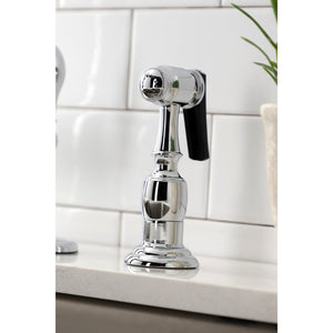 American Classic GSY7701ACLBS Single-Handle 2-or-4 Hole Deck Mount Kitchen Faucet with Brass Sprayer, Polished Chrome