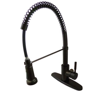 Concord GSY8885DL Single-Handle 1-or-3 Hole Deck Mount Pre-Rinse Kitchen Faucet, Oil Rubbed Bronze