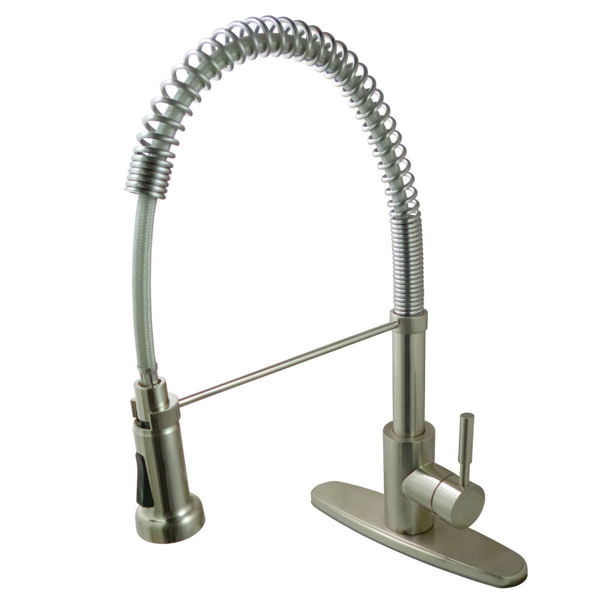 Concord GSY8888DL Single-Handle 1-or-3 Hole Deck Mount Pre-Rinse Kitchen Faucet, Brushed Nickel