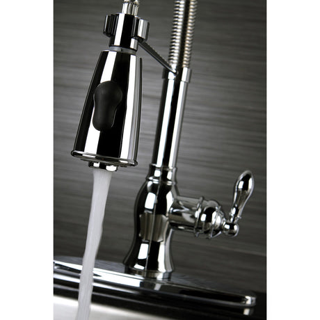 American Classic GSY8891ACL Single-Handle 1-or-3 Hole Deck Mount Pre-Rinse Kitchen Faucet, Polished Chrome