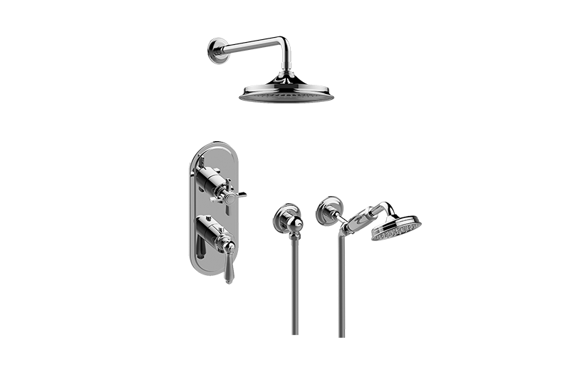 GRAFF Polished Chrome M-Series Thermostatic Shower System - Shower with Handshower (Trim Only)  GT2.022WD-LM48C16-PC-T