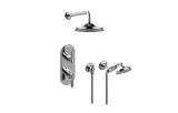 GRAFF Polished Brass PVD M-Series Thermostatic Shower System - Shower with Handshower (Trim Only)  GT2.022WD-LM48E0-PB-T