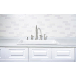 Towne GT252295 25-Inch Cast Iron Self-Rimming 5-Hole Single Bowl Drop-In Kitchen Sink, White