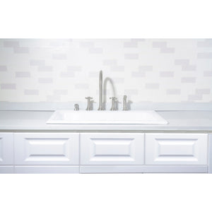 Towne GT332295 33-Inch Cast Iron Self-Rimming 5-Hole Single Bowl Drop-In Kitchen Sink, White