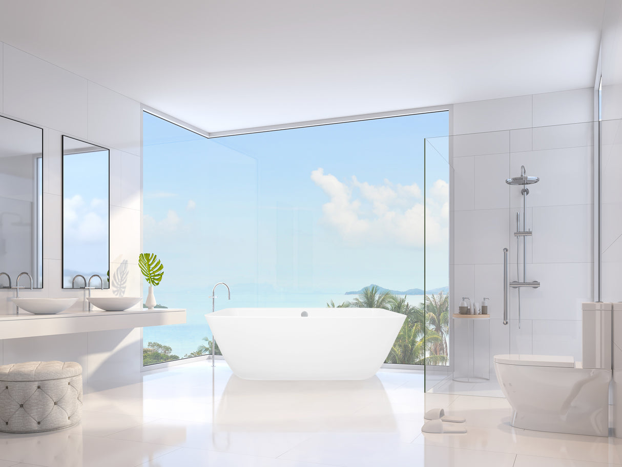 Hydro Systems EME7242SWP-WHI EMERALD 7242 STON W/ WHIRLPOOL SYSTEM - WHITE