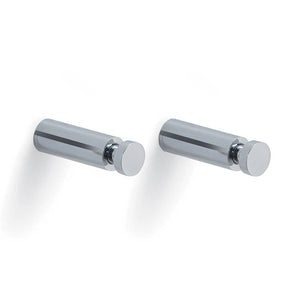 Pair of Hooks, Round, Polished Chrome