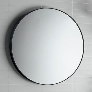 Bathroom Mirror With Black Frame, Round
