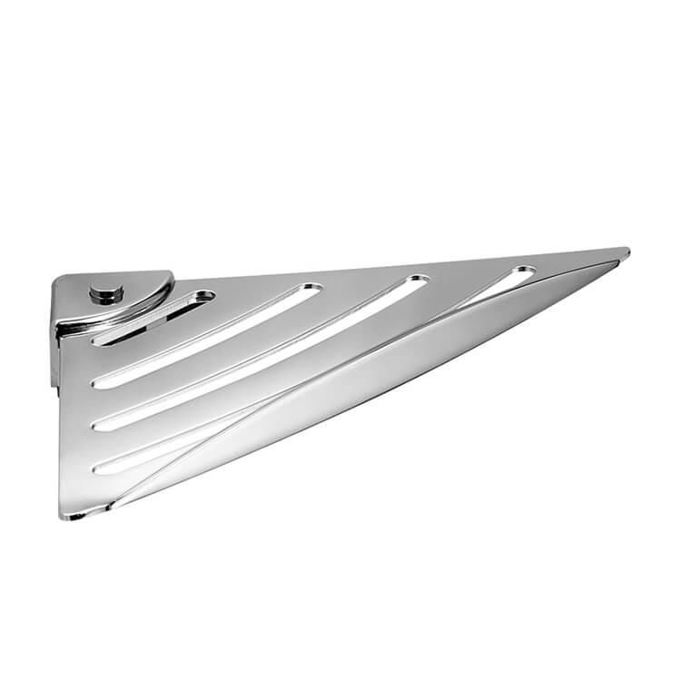 Wall Mounted Polished Chrome Corner Bathroom Shelf