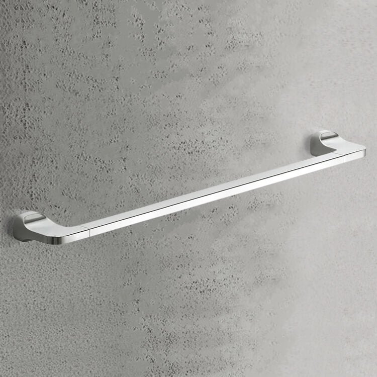 Towel Bar, 24 Inch, Modern, Chrome