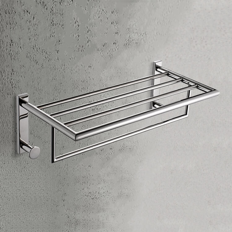 Modern Polished Chrome Towel Rack