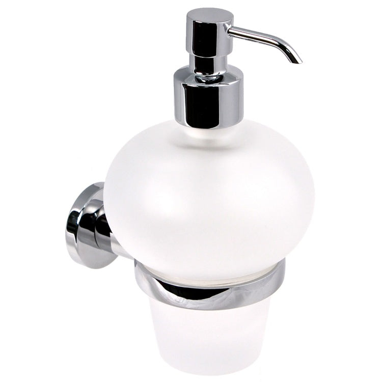 Soap Dispenser, Wall Mounted, Frosted Glass