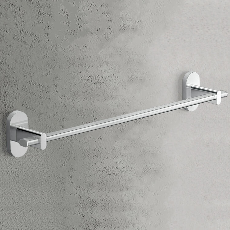 Towel Rail, 18 Inch, Polished Chrome, Rounded