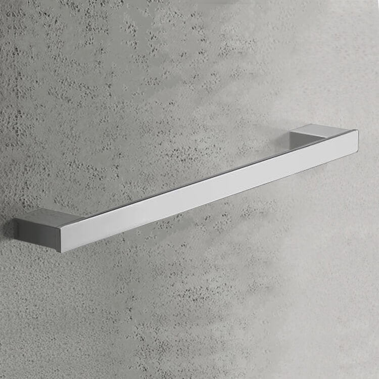 Towel Bar, Square, 18 Inch, Polished Chrome