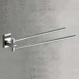 Double Arm Swivel Towel Bar, 14 Inch, Polished Chrome