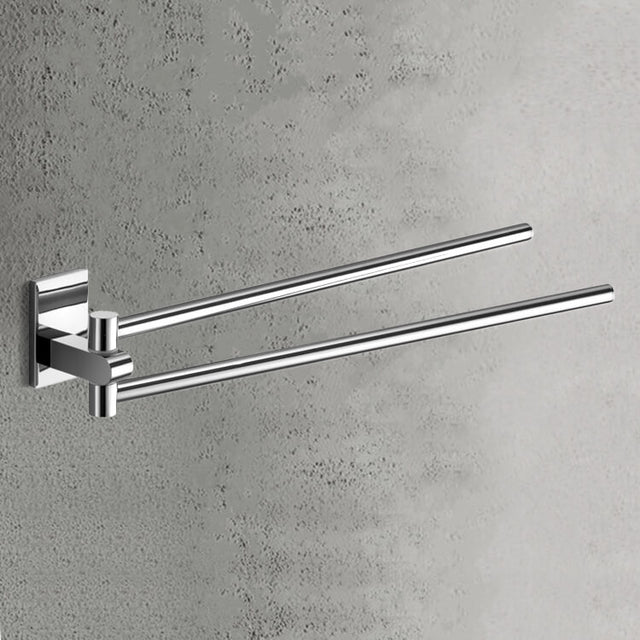Double Arm Swivel Towel Bar, 14 Inch, Polished Chrome
