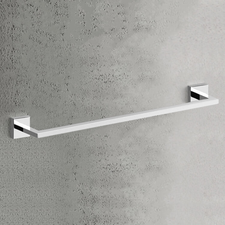 Towel Bar, Chrome, 20 Inch, Wall Mounted