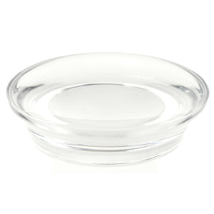 Round Soap Dish Made From Thermoplastic Resins in Transparent Finish