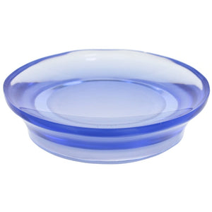 Round Soap Dish Made From Thermoplastic Resins in Blue Finish