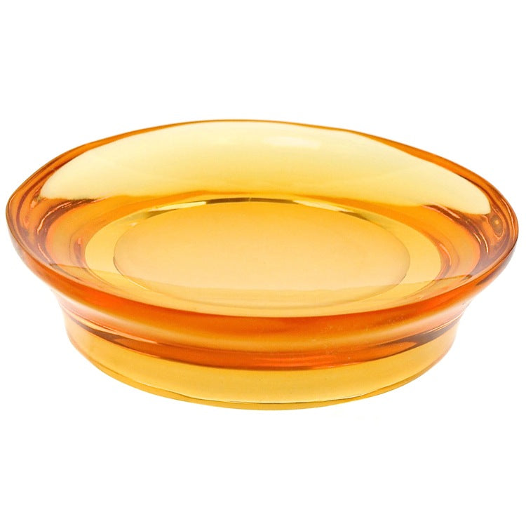 Round Soap Dish Made From Thermoplastic Resins in Orange Finish