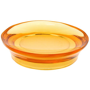 Round Soap Dish Made From Thermoplastic Resins in Orange Finish
