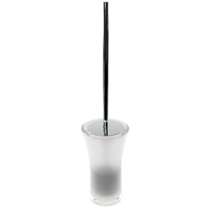 Toilet Brush Holder, Free Standing Made From Thermoplastic Resins in Transparent Finish