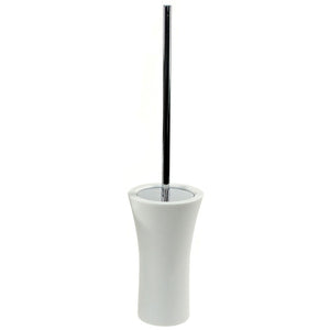 Toilet Brush Holder, Free Standing, Made From White Stone
