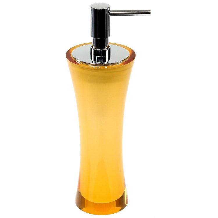 Soap Dispenser, Free Standing Made From Thermoplastic Resins in Orange Finish